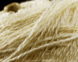 Artisan Style Ecru Yarn with Soft Woolly Texture - 1.25 Lbs Cone - Ivory Pale Neutral 1980s Fiber Art Spiral Twist - Lightweight Woolen