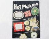 Lot of 5 1940s 50s Crochet Novelty Patterns - Pot Holders - TV & Radio Scarfs - Crochet for your Home - Hot Plate Mats - Gay and Gifty Ideas