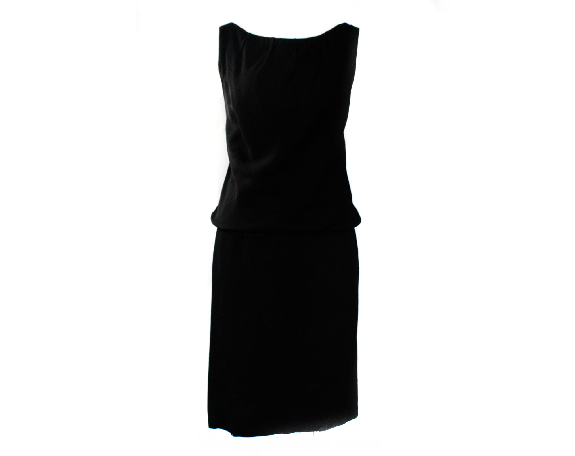 Size 6 1960s Audrey Cocktail - Iconic Little Black Dress - Late 1950s Vintage Vixen Clothing Size 6 1960s Audrey Cocktail - Iconic Little Black Dress - Late 1950s Vintage Vixen Clothing