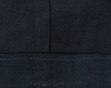Size 6 Halston Suit - Dark Blue Faux Suede Two Piece - 70s Preppy Designer - Navy Midnight Ultra-Suede Shirt Jacket & Skirt - Waist 26.5
