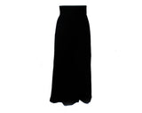 Size 10 Black Velvet Skirt - YSL Designer Formal Ankle Length - Winter Yves St Laurent Rive Gauche France - Medium - Waist 29 - Beautiful!