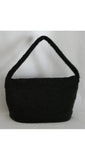 Lux 1940s Black Purse - Hand Beaded Bag - Charlet Paris Label Evening Handbag - Formal Accessories - 40s Caviar Beads - Elegant Winter Purse