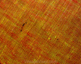 1960s Table Runner - Hand Woven Saffron Yellow & Cayenne Orange Red Cotton Textile - Beautiful Southwestern Style 60s Mod Dresser Runner