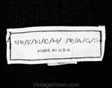Size 12 Black Knit Long Skirt - 1980s French Rags Nubby Rayon Jersey - Beautiful Boutique Label 80s 90s - Made in USA - Large - Waist to 32
