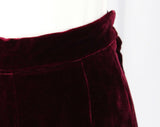 Size 4 Velvet Pant Suit - Gorgeous Burgundy Red 1960s Tunic & Flared Trouser - Metallic Gold Braid - Exotic Lavish Holiday Christmas Formal