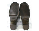 Size 6 Black & Brown 60s Boots - Waterproof Rubber - Sophisticated 1960s Street Style - Color Block - Lined - Unworn - Deadstock - 43293-7