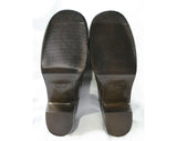 Size 10 Black & Brown 60s Boots - Waterproof Rubber - Sophisticated 1960s Street Style - Color Block - Lined - Unworn - Deadstock - 43293-5
