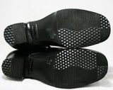 Size 5 WW Black Boots - Victorian Inspired - Authentic 1950s Deadstock - Waterproof Vinyl - Fleece Lined - Winter - 50s Wide Width