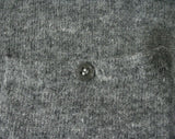 Size 10 Fuzzy Pullover - 1940s Style Gray Angora Sweater - Medium 80s Liz Claiborne Grey Knit Top - Sweater Girl Style - Bust 36.5 - 42087