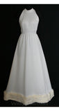 Size 8 Winter Wedding Dress - Gorgeous 1960s Sleeveless Bridal Gown & Jacket with Posh Fur Trim - Bust 36 Waist 28 - Mod Bridal - 25841