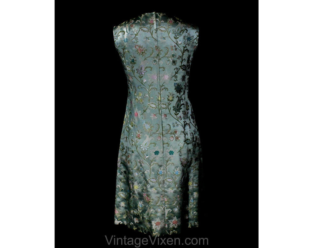 Size 6 Cocktail Dress - Gorgeous 60s Florentine Style Silk Brocade - S Vintage Vixen Clothing Size 6 Cocktail Dress - Gorgeous 60s Florentine Style Silk Brocade - S Vintage Vixen Clothing