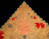 Souvenir de Paris Handkerchief - 40s Novelty Hanky - Eiffel Tower - 1940s Parisian Gift - French - France - Shabby Fabulous - 43414