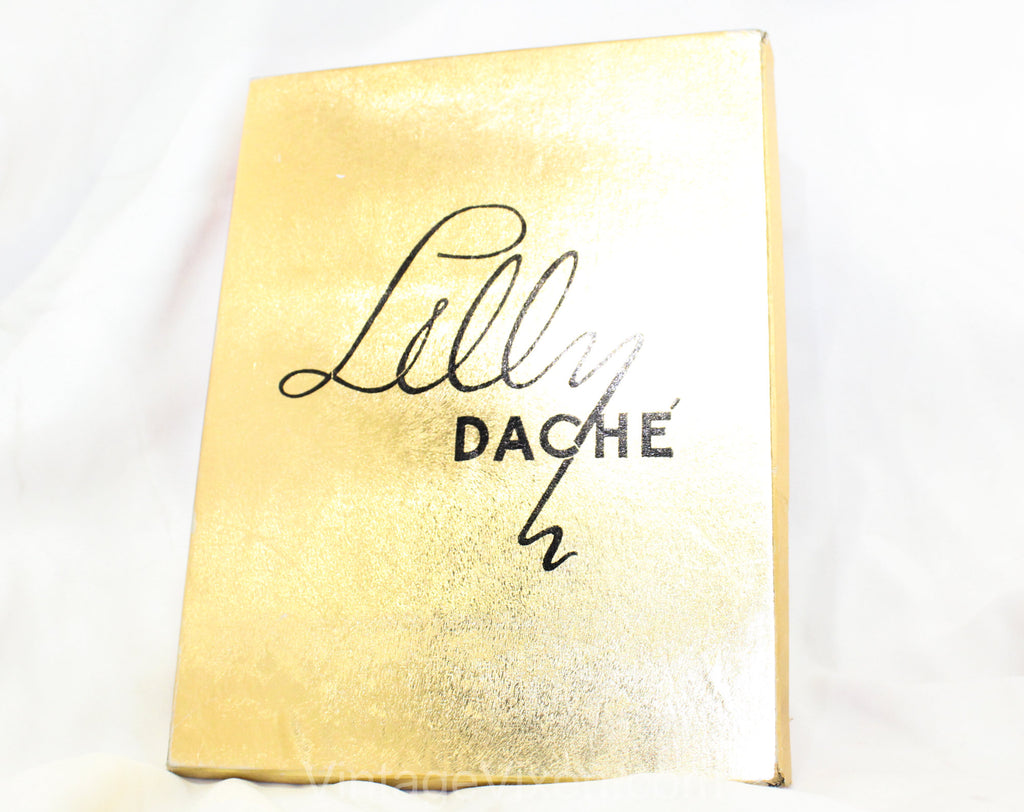 3 Pairs 1950s Seamed French Heel Stockings - Lilly Dache's Dashing Hosiery - Suntan Hue Thigh Highs - Size 9 1/2 Three Pair Unworn NIB