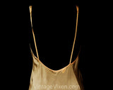 Size 6 1930s Full Slip - Small 30s Bias Cut Rayon Backless Slip - Long Evening Ankle Length - Peach Pink Movie Star Lingerie - Bust 34