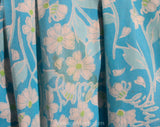 Size 6 Lilly Pulitzer Dress - 70s 80s Boho Peasant Summer Frock - Novelty Print Bees Sky Blue & White Daisy Cotton - Puff Sleeve - Bust 33.5