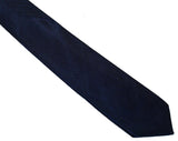 1950s Skinny Tie - Navy Blue & White Men's Tie - 50s Diagonal Herringbone Striped Satin - Arrow Point 1950's Mid Century Hipster Design