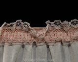Large 1950s Pink Half Slip - Sweet Fancy Lingerie with Original Tag - 50s 60s Femme Flowers Lace & Ribbon - Spring Deadstock - Waist to 34