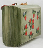 Strawberry Handbag - Box Purse - Hand-Painted - Strawberries - 1960s - Summer - Cute - Casual - Kitsch - Red - Green 32821