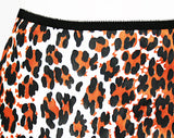 1950s Leopard Print Full-Cut Panty - Size 10 Medium - 50s Bettie Style Pin Up Panties - Sexy Animal Print Nylon - NWT Deadstock - Waist 30