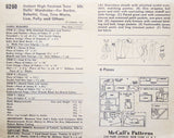 60s Vintage Doll's Sewing Pattern - Dress Set, Evening Gown, Coat & Hat, Kimono - Dated 1962 for 11 1/2 Inch Fashion Doll - McCalls 6260