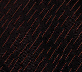 Men's 50s Skinny Tie - Mid Century Design Brocade - Copper Brown & Black 1950s Necktie with Modernist Crest - Mid 50's Downtown Office Wear