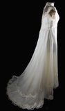 Size 10 Wedding Dress - Gibson Girl Inspired Antique Style 60s Bridal Gown with Pearl-Rimmed Lace - Medium - Bust 37.5 - Waist 30 - 34159-1