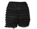 Ruffled Black Panties - 1950s Bettie Style Black Panty with Lace Ruffles - Full Cut 50s Pouty Sexpot - Pin Up Girl Lingerie - Waist 21 to 25