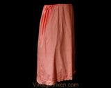 Size 10 Peach Half Slip - Sweet 1960s Lingerie - Pastel 60s Nylon Tricot Skirt Style Scalloped Hem - Medium Large Van Raalte - Waist to 34