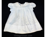 Antique Style Infant's Dress - Size 3 to 6 Months Baby Frock - Sheer White with Smocking & Embroidery - Victorian Look Heirloom - Hand Sewn