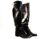 Size 8 Vogel Riding Boots - Custom Made Dark Brown Leather Tall Boot from NYC Maker Established 1879 - Antique Style Equestrian Footwear