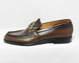 Size 4 Boys Shoes - Authentic 1960s Brown Leather Loafers - Child Size Boy's 4 D - Chunky Mod Buckle - Preppy NOS Deadstock in Box NIB