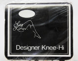 Leopard Print Stockings ca. 1985 in Original Package - Furry Animal Face Caramel Black & White Nylon Knit - Designer Knee High Socks - NIP