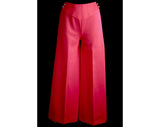 XXS 1970s Pink Plaid Shirt & Sassy Pants - Size 0 Long Sleeved Leisure Suit - Super Fly Flares - 70s Theme Party Deadstock - Waist 23