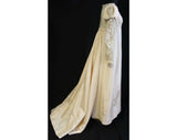 Size 8 Wedding Dress - Romantic 1960s Jane Austen Style Bridal Gown with Juliet Sleeves & Train - Priscilla of Boston - Bust 34.5 - 31809-1