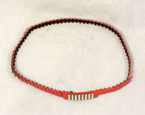 Disco Chic 1970s Red Scales Stretch Belt - Size 6 to 14 - Small Medium Large - 70s Glamour Nightclub Chic - Enamel Metal Rhinestones