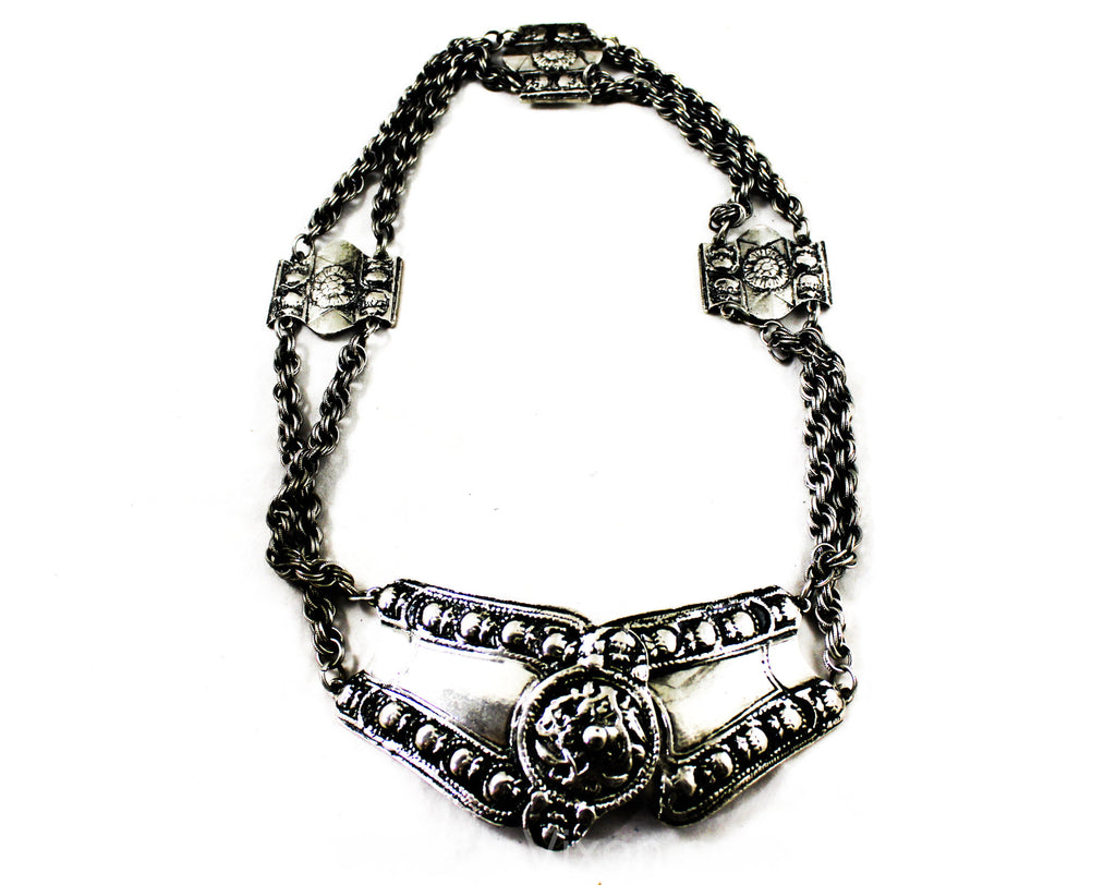 Medieval Style 1960s Silver Hip Belt - Size 6 to 10 Antique Inspired Metal Chainlink - Small Medium 60s Accessocraft Design - Waist Jewelry