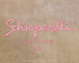 Schiaparelli 1950s 60s Hosiery - Definitely Neutral Sheer Nylon Stockings - Two Pairs Thigh High In Original Red Designer Box & Pink Tissue