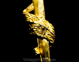 Medieval Style Sword Pin - Dramatic 1950s 60s Spear Shaped Brooch - Middle Ages Inspired Weaponry - 50s Novelty Theme Jewelry - Gold Hue
