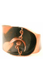 Beatnik Chic 1960s Copper Metal Bracelet - Rockabilly - Modernist Avant Garde Objet d'Art - Brown 1960s Cuff - Moves With Movement - 38349