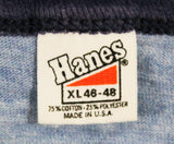 Vintage Joke Tee - Men's Medium 1970s T Shirt - Firemen Have The Longest Hoses - Vulgar Humor 70s T-Shirt - Brindled Blue - Chest 42 - 50040