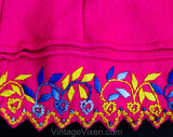 FINAL SALE 2T Girls Costume Dress - 1960s South American Toddler - As Is Rough Condition - Pink 18th Century Style Top Embroidered Skirt