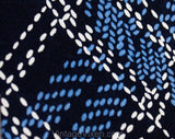Blue Plaid Men's Tie - 1990s Navy Silk Necktie - Beautiful Quality Crepe - Sivone New York Retro 50s Inspired Label - Classic Men's Business