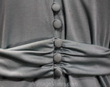 XL 1970s Goddess Dress - Size 16 Dusky Blue Jersey Knit Disco Era Cocktail - 70s Designer Label - Sexy Long Sleeve - NWT Deadstock - Bust 42