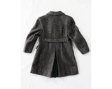1950s Boy's Wool Coat - Child Size 6 Gray Harris Tweed Overcoat - 50s London Children's Shop - Fall Winter Classic Little Gent - Chest 29