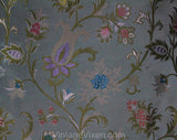 Size 6 Cocktail Dress - Gorgeous 60s Florentine Style Silk Brocade - Sleeveless 1960s Satin Sheath - Pink Green Blue Fine Floral Tapestry