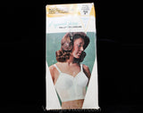36C White Bra - Exquisite Form Fully Summer Cotton Long-Line Bustier - 3/4 Length Short Waist - NIB Deadstock - 1950s Housewife Look 36 C