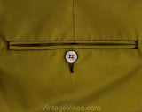 Men's Small 60s Pants - Mod Men 1960s Goldenrod Yellow Tailored Trouser - Straight Leg - NOS NWT Deadstock - Waist 31 - Inseam 37.5 Tall