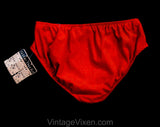 Burnt Orange Bikini Bottom - 1970s Medium Sexy Topless Swimsuit - Bobbie Brooks 70s Summer Swim Wear NWT Deadstock - Hip 37 to 38