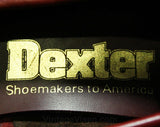 Size 8.5 M Leather Loafers by Dexter - High Quality - Preppy 1980s Fine Oxblood Brown Shoes - Preppie - Stacked Wood Heels - Deadstock