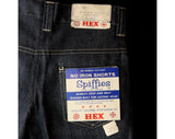 Size 7 Boys 50s Jean Shorts - Rough n' Tumble - 1950s Dark Navy Blue Denim Boy's Cut-Off Shorts - Deadstock - Summer Children's 50's Clothes